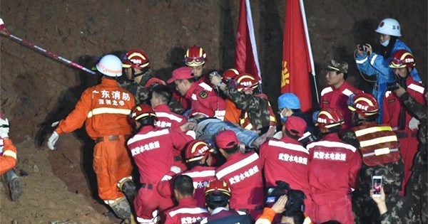 One survivor rescued from Shenzhen