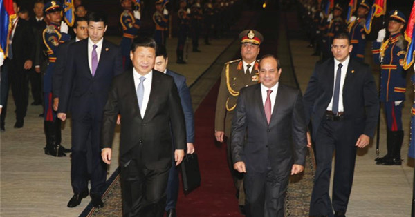 Chinese president arrives in Egypt for state visit