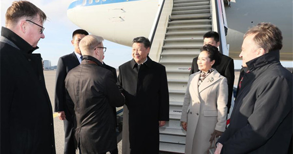 President Xi arrives in Finland for state visit