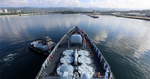 Chinese navy flotilla arrives in Pearl Harbor for five-day visit