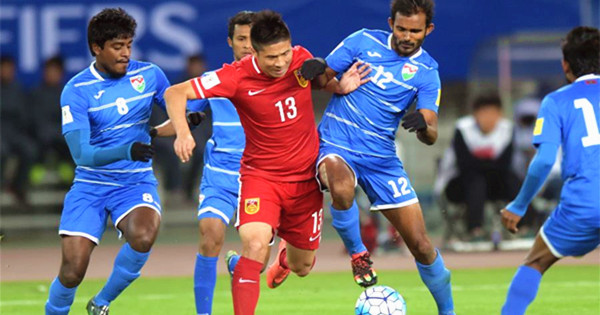 China beats Maldives 4-0 to keep 2018 FIFA World Cup hope alive