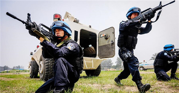 Chinese policemen pass UN peacekeeping evaluation