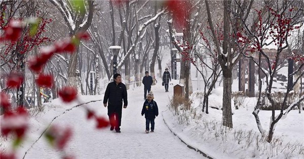 Snow scenery seen in Urumqi, China