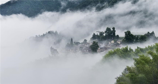 Picturesque villages in mountainous area in E China