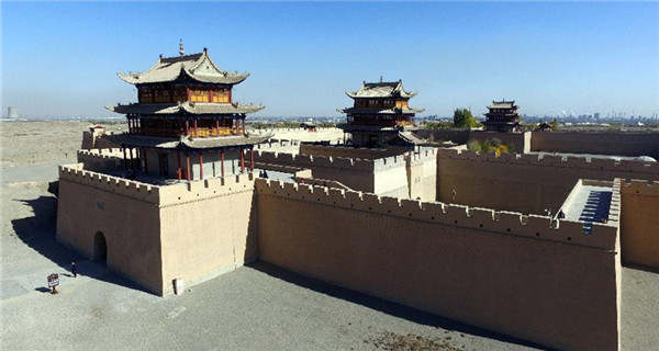 Ancient fortress of Jiayuguan in Gansu
