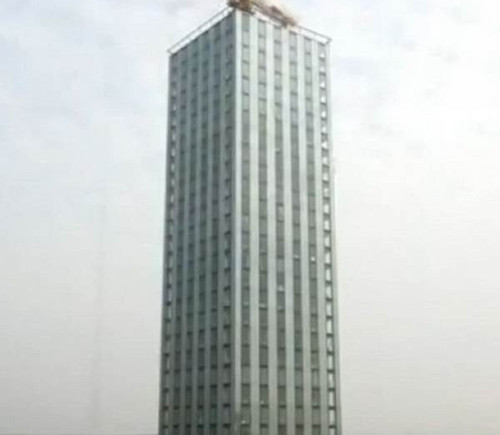 The hotel was finished within 360 hours.