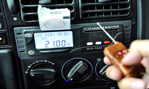 Remote control devices were used to hike up prices shown on meters installed in cloned taxis. Photo: IC