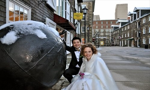 Canadian Pamela Opdebeck and her Shanghainese husband Chen Jiongfang married two years ago. Photo: Courtesy of the couple