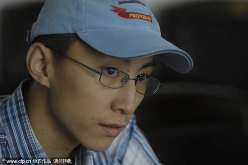 Liu Lu, a graduate school student and China's youngest full university professor at Central South University in Changsha, March 19, 2012. [Photo/CFP]
