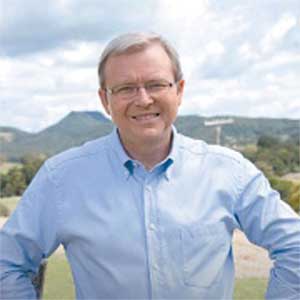 Former Australian foreign minister Kevin Rudd.