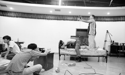 Actors in Thunderstorm 2.0 rehearse ahead of this week's premiere. 