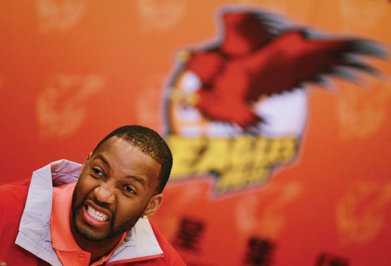 Tracy McGrady is all geared up to show the country what real basketball is all about. [Photo by Cui Meng/chinadaily.com.cn]