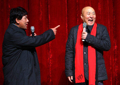 Chen Peisi and his partner Zhu Shimao are full of laughs. Zou Hong / China Daily