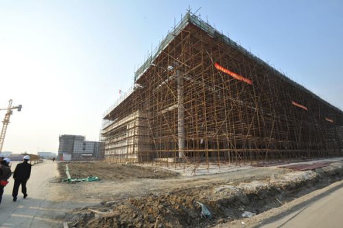 Photo taken on Dec 12 shows Duke Kunshan University under construction. [Photo/Xinhua]