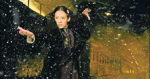 Zhang Ziyi plays a lead role in Wong Kar-wai's new movie, The Grandmaster. Provided to China Daily