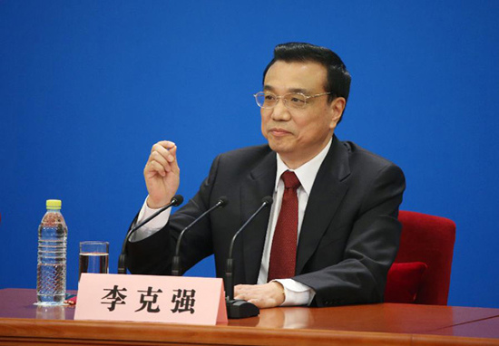 Chinese Premier Li Keqiang speaks at a press conference after the closing meeting of the first session of the 12th National People's Congress (NPC) at the Great Hall of the People in Beijing, capital of China, March 17, 2013. Chinese Premier Li Keqiang an
