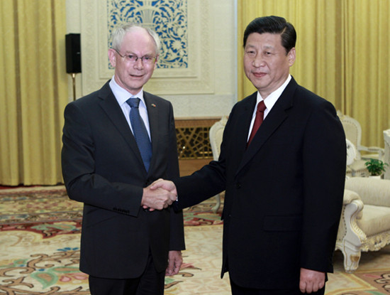 I appreciated Xi Jinping's knowledge of the EU's way of working and his clear support for the improvement of the EU-China Strategic Partnership. HERMAN VAN ROMPUY, president of the European Council [Photo/Xinhua 2011 File Photo]