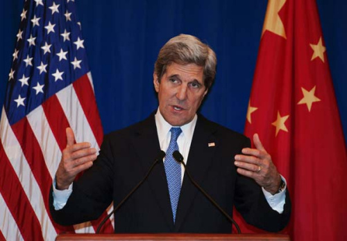 US Secretary of State John Kerry attends a news conference in Beijing April 13, 2013. [Photo/Agencies]