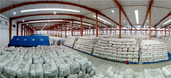 The Beijing relief materials reserve storage unit, located outside the South Ring Road, is filled with relief materials which can be used in the event of an emergency in Beijing, on April 26. [Photo/Xinhua]