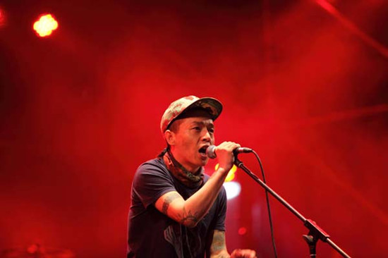Gao Hu, Frontman of rock band miserable faith. Xia Xue / for China Daily