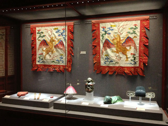 Costumes and props of Peking Opera are displayed in the newly renovated theater. Zhang Zixuan / China Daily