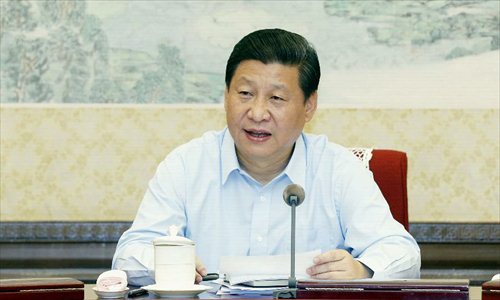 Xi Jinping, general secretary of the Communist Party of China (CPC) Central Committee, presides over a meeting of the Political Bureau of the CPC Central Committee from June 22 to 25, 2013 in Beijing, capital of China. Photo: Xinhua