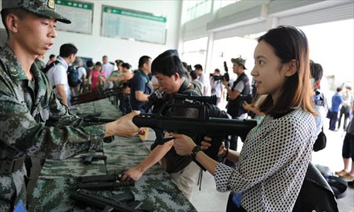 Media's annual Chinese military visit took in an air base and took place outside of Beijing. The trip, arranged prior to August 1's Army Day, saw 50 Chinese and overseas media attend an air defense brigade base near Xi'an, Shaanxi Province.Photo: chinanews.com