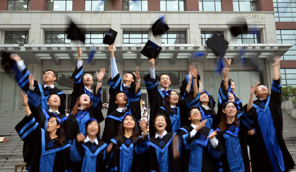 The first students of the so-called anti-corruption master class celebrate their graduation in June. Having completed three years of study, more than half of the 24 graduates entered the procuratorate system to fulfil their ambitions of cracking down on corrupt officials. Provided to China Daily