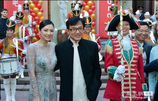 Chinese film stars Jackie Chan and Zhang Ziyi are present at the 2013 Chinese Film Festival in St. Petersburg.