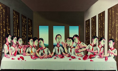The Last Supper (2001) by Zeng Fanzhi sold for well over 100 million yuan at a recent Hong Kong art auction. Photo: Courtesy of Sotheby's