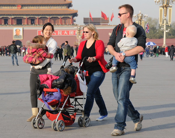 Tian'anmen Square is a must-see for every visitor to Beijing, but the number of overseas tourists to the capital declined this year, the city's tourism authority says.[WEN BAO / FOR CHINA DAILY]