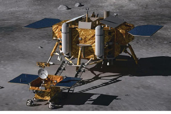 The Change 3 lunar lander and moon rover is part of the second phase of Chinas three-step robotic lunar exploration program. [File photo]