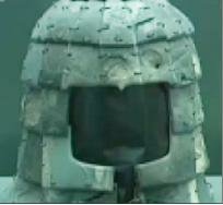 A video grab from CCTV shows a military helmet discovered from site K9801