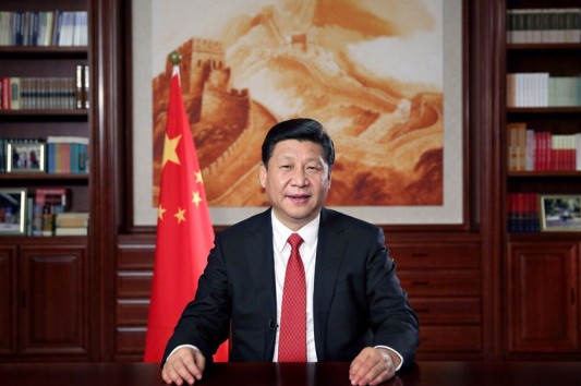 Chinese President Xi Jinping delivers his New Year message via state broadcasters in Beijing, capital of China, Dec. 31, 2013. (Xinhua/Lan Hongguang)