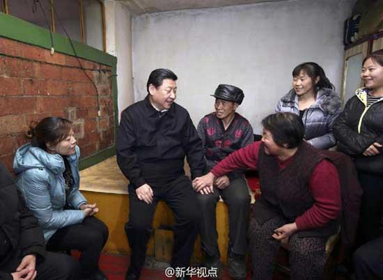 Xi paid a visit to a shanty area in the forests of Inner Mongolia.