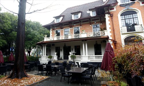 Restaurant Martin, in Xujiahui Park, has shut its doors for the Spring Festival holiday. The historical building, which was built in 1921 in Xuhui district, was where the Chinese national anthem was recorded. Photo: Yang Hui/GT