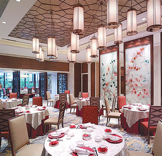 The Shang Palace offers authentic Cantonese cuisine and traditional Huaiyang selections.