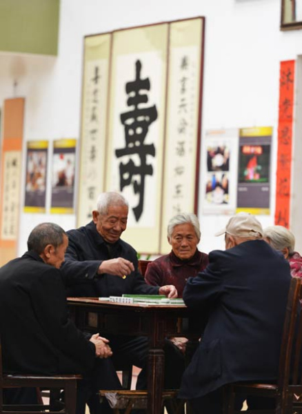 People play mahjong at a home for the elderly in Zouping county, Shandong province, in November. By 2030, China is forecast to have more than 400 million people older than 60. Dong Naide/For China Daily