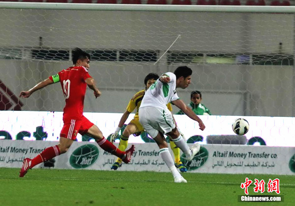 Iraq beats China 3-1 in a dynamic and fair encounter of a group C game of the Asian Cup group stage. [Photo/Osports]