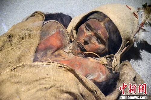 Female mummy found in Loulan of Xinjiang. (File photo/China News Service)