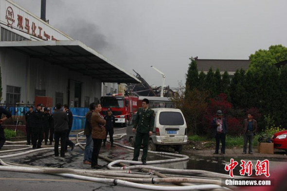A chemical plant blast in east China's Jiangsu province has injured 10 people and left seven others missing, local authorities said Wednesday. [Photo / Chinanews.com]