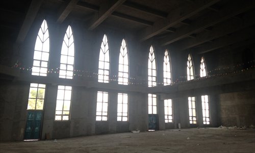 Sanjiang Church from inside. Photo: Zhang Yu/GT