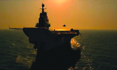 China's first aircraft carrier, the <i>Liaoning</i>, is seen in a still from a promotional video released by the Aviation Industry Corporation of China, the company responsible for refitting the carrier for the Chinese PLA navy. Photo: cntv.cn 