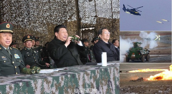Chinese president watches live-ammunition shooting