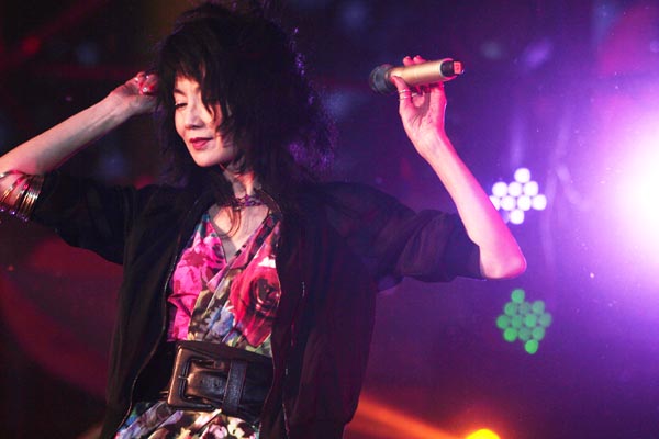 Stars like actress Maggie Cheung are the biggest draw at outdoor music festivals. Provided to China Daily