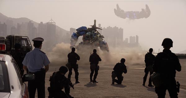 Hong Kong is the location for some scenes from Transformers: Age of Extinction, the latest movie in the Transformers series. Photo provided to China Daily