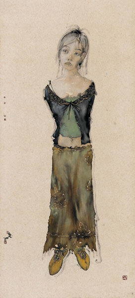 Wen Jing, an ink painting by Liu Qinghe. Photo Provided to China Daily