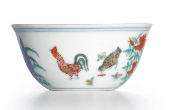 Chenghua chicken cup at auction [Photo provided to China Daily]