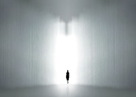 'The Gate' designer Tokujin Yoshioka says it gives participants the impression of walking into the future.