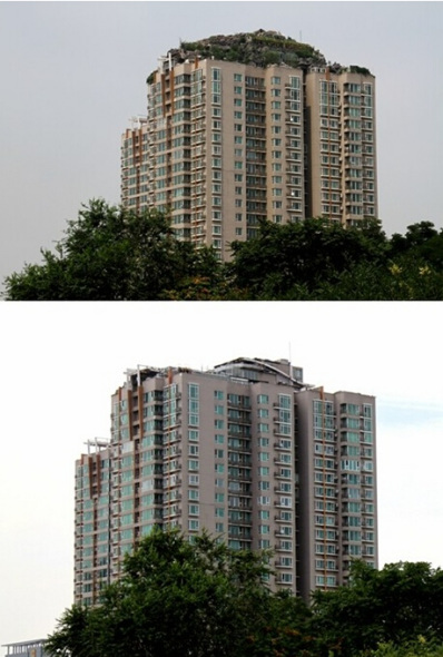 The way they were. Beijing rooftop villa now is fully dismantled. [China.org.cn]